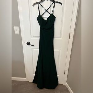 Long Dark Green Windsor Dress